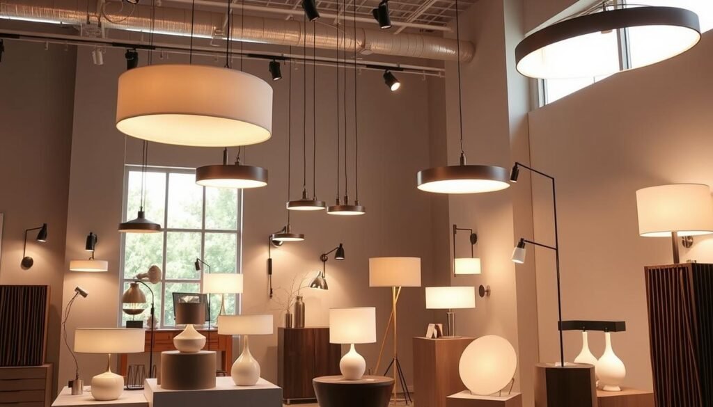 A well-lit display of sleek, modern Aloha lighting products in a minimalist showroom setting. Soft, warm illumination highlights the clean lines and premium materials of the fixtures. A mix of pendants, sconces, and floor lamps arranged harmoniously, showcasing Aloha's distinctive design aesthetic. Large windows allow natural daylight to filter in, creating a bright, airy atmosphere. The products are positioned to accentuate their unique features and demonstrate their versatility for different applications. An overall sense of sophistication and attention to detail, reflecting Aloha's commitment to innovation and quality. A well-lit display of sleek, modern Aloha lighting products in a minimalist showroom setting. Soft, warm illumination highlights the clean lines and premium materials of the fixtures. A mix of pendants, sconces, and floor lamps arranged harmoniously, showcasing Aloha's distinctive design aesthetic. Large windows allow natural daylight to filter in, creating a bright, airy atmosphere. The products are positioned to accentuate their unique features and demonstrate their versatility for different applications. An overall sense of sophistication and attention to detail, reflecting Aloha's commitment to innovation and quality.