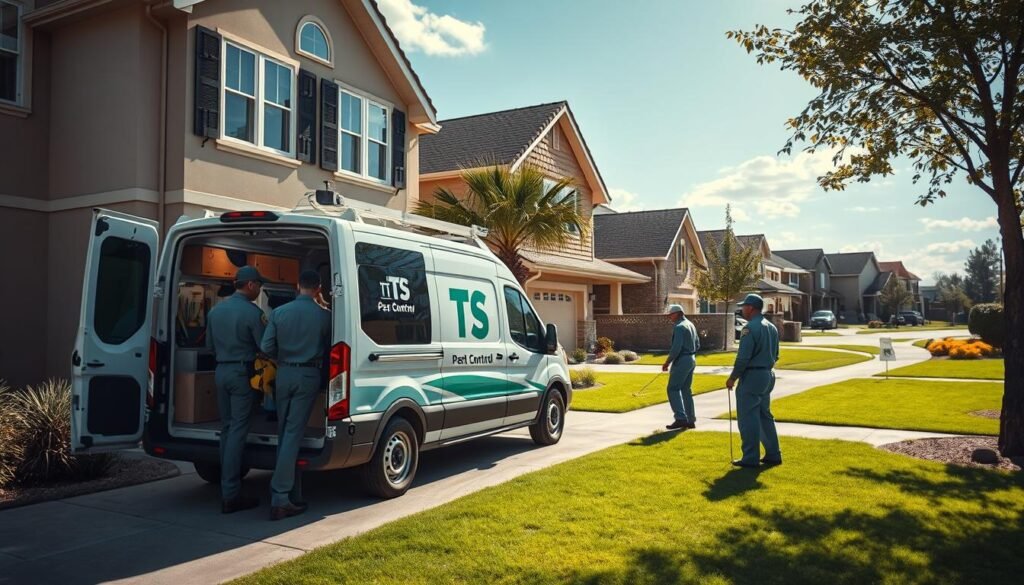 A well-lit, high-resolution image of the "iCareCPAP" pest control company's service van parked in front of a residential building. The van features the company's logo and branding prominently displayed on the side. In the foreground, a team of professional pest control technicians in uniforms are shown inspecting the building's exterior for signs of infestation. The middle ground showcases the van's interior, which is equipped with various tools and equipment used for effective pest management. The background depicts a suburban neighborhood with neatly manicured lawns and well-maintained homes, conveying a sense of the company's trustworthiness and attention to detail in providing quality pest control services to the community. A well-lit, high-resolution image of the "iCareCPAP" pest control company's service van parked in front of a residential building. The van features the company's logo and branding prominently displayed on the side. In the foreground, a team of professional pest control technicians in uniforms are shown inspecting the building's exterior for signs of infestation. The middle ground showcases the van's interior, which is equipped with various tools and equipment used for effective pest management. The background depicts a suburban neighborhood with neatly manicured lawns and well-maintained homes, conveying a sense of the company's trustworthiness and attention to detail in providing quality pest control services to the community.